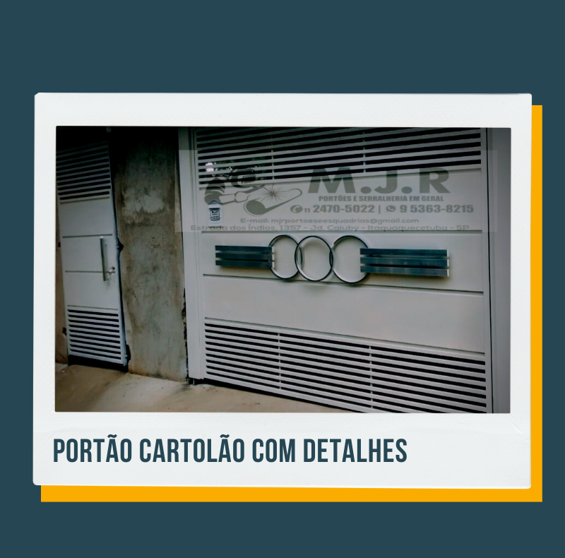 portão cartolao com detalhes