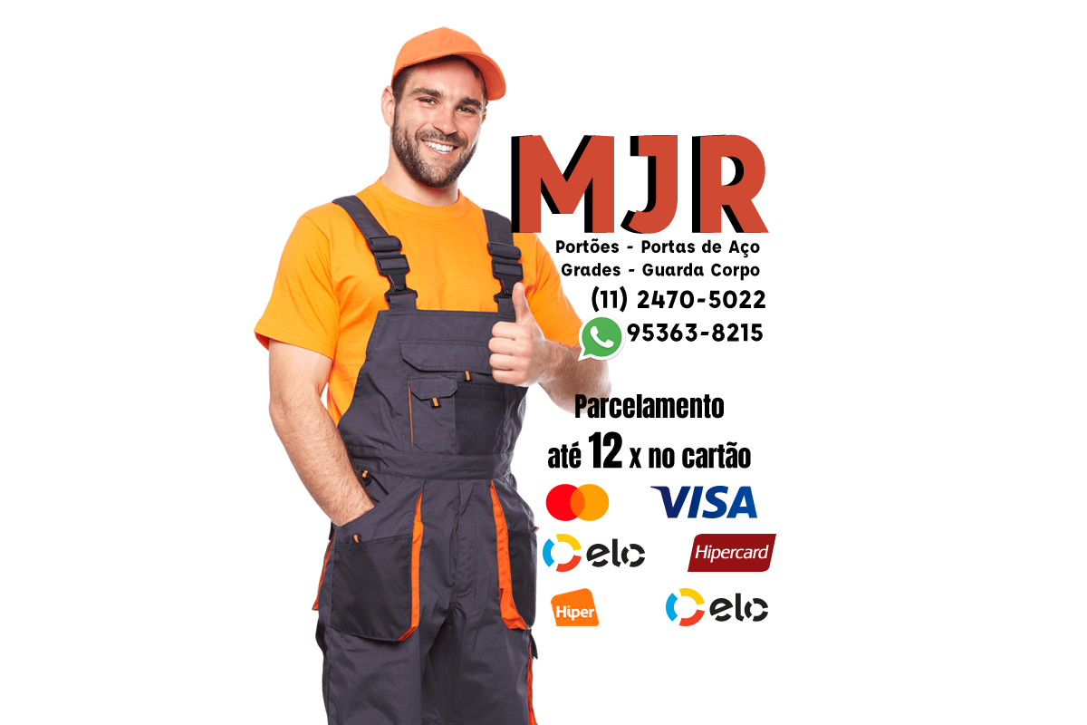 MJR PORTÕES SERRALHERIA GRADES PORTAS DE ENROLAR - CORRIMÃO E GUARDA CORPO